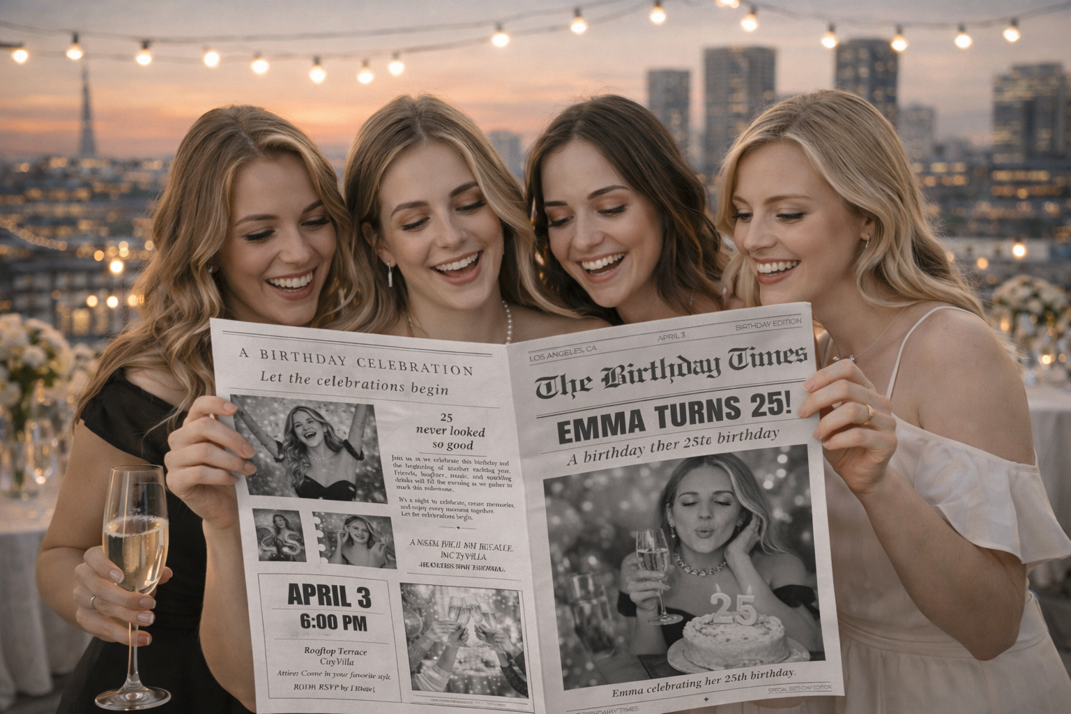 Brithday Newspaper 25 terrace