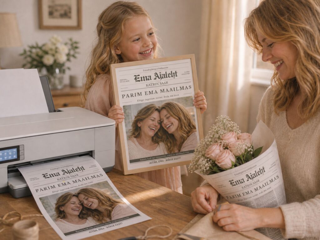 Emadepäeva ajalehte välja printimas